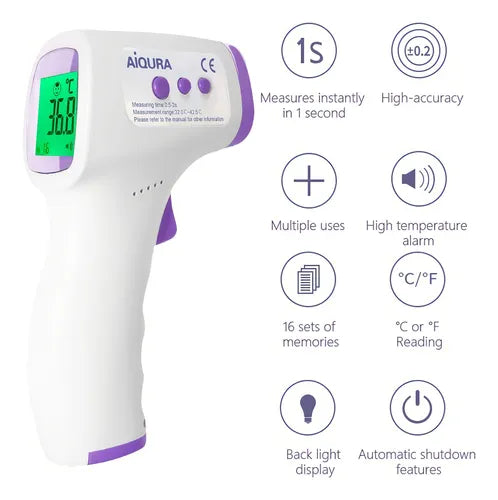 Termómetro Infrarrojo Digital Aiqura